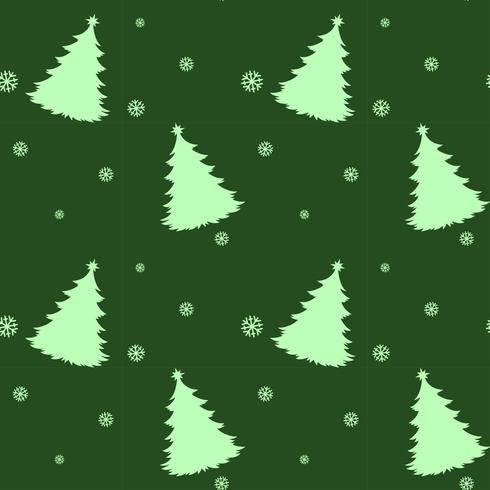 A seamless green template for christmas with pine trees vector