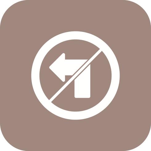 Vector No left turn Icon