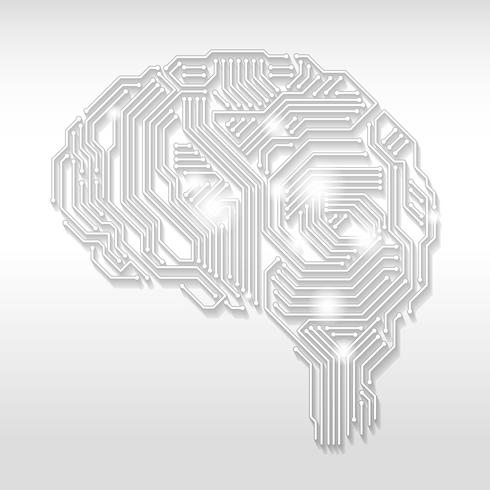 Ilustración del concepto de inteligencia artificial. vector