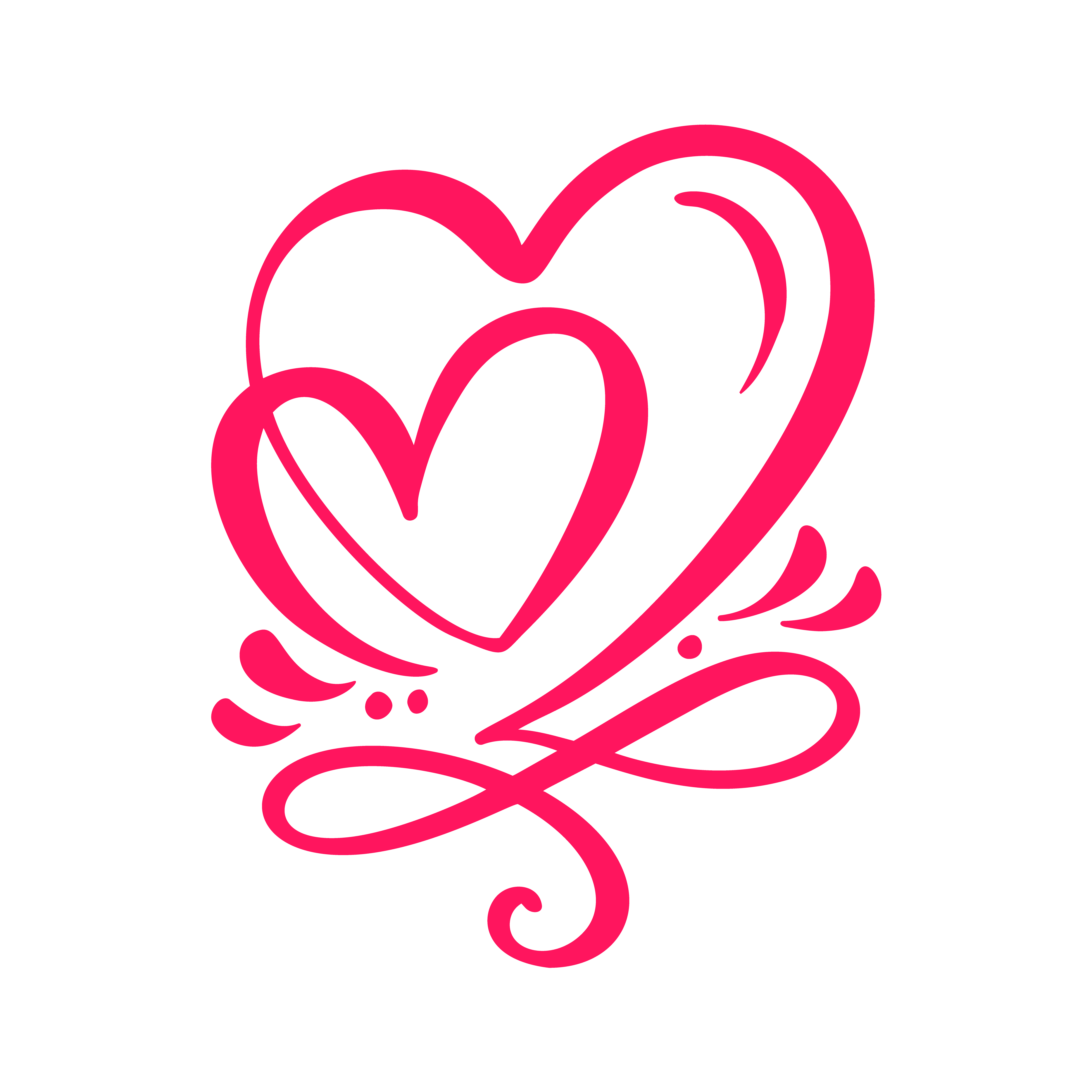 Two lover calligraphic hearts 375884 Vector Art at Vecteezy