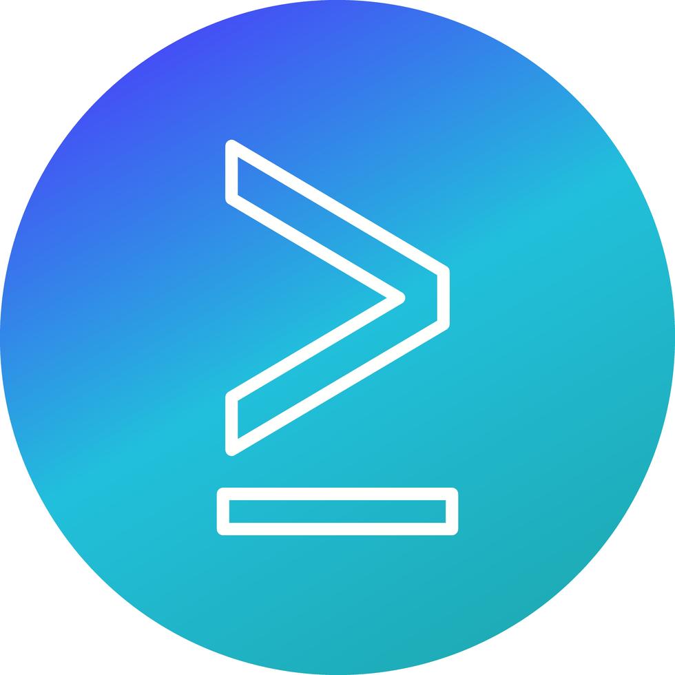 "Greater Than or Equal To" Vector Icon 375907 Vector Art at Vecteezy