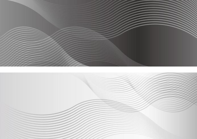 Rectangle background set with wavy patterns.  vector