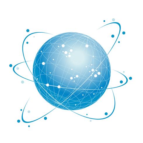 Global network system icon on a white background. vector