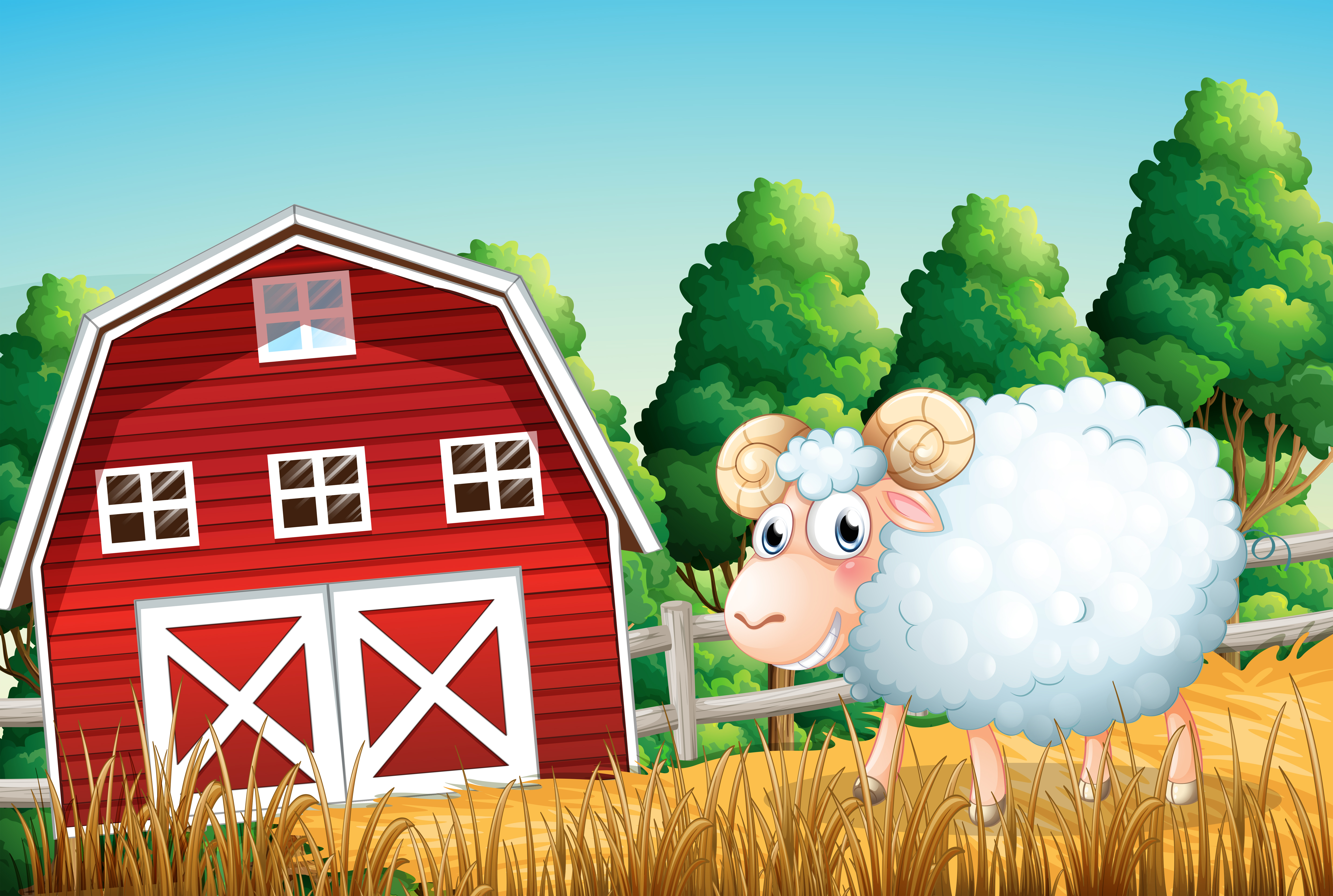 sheep house clipart