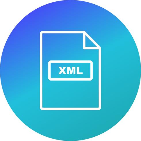 Icono de Vector XML