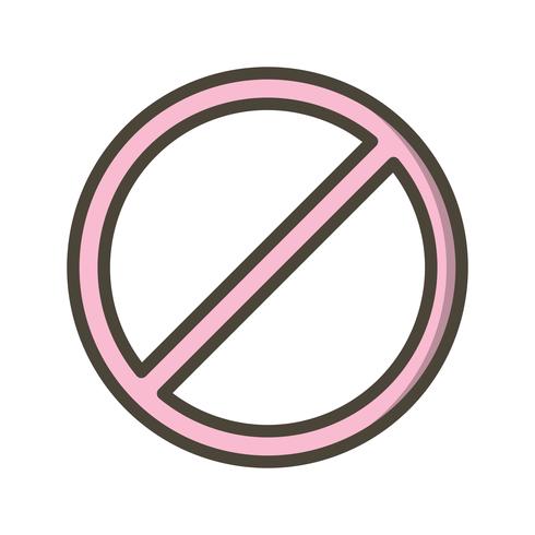 Icono de vector prohibido