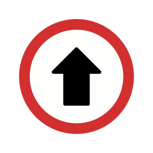 Vector Go straight ahead Icon