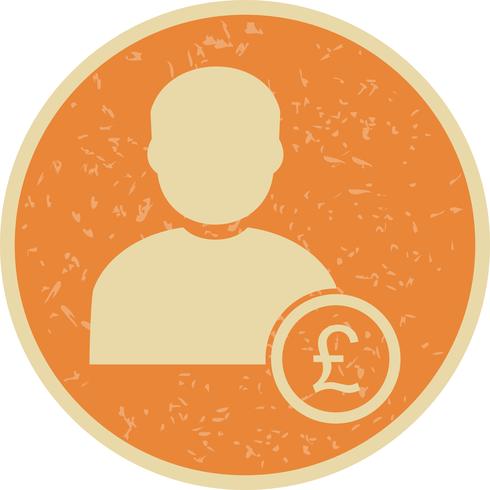 Pound with Man Vector Icon