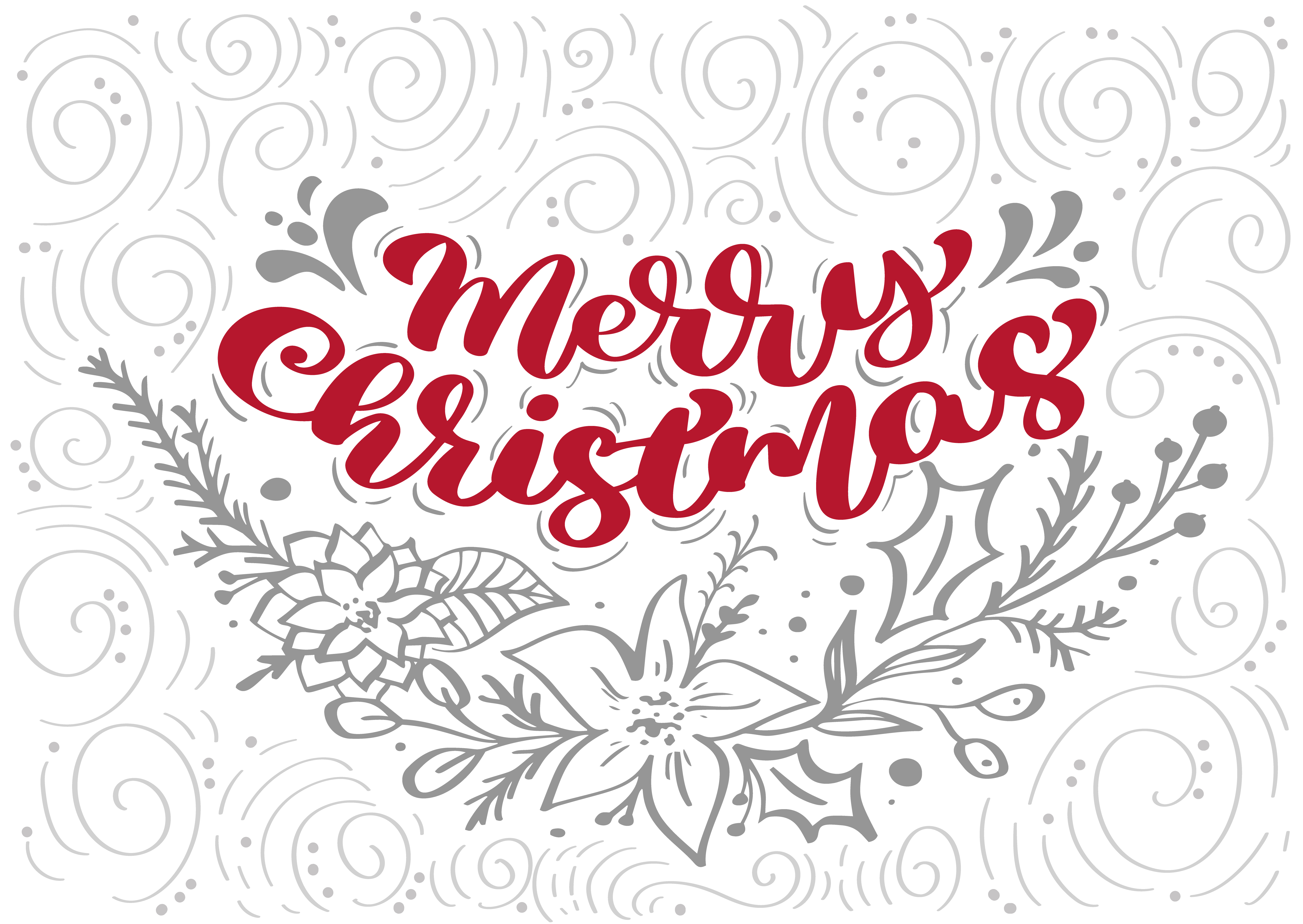 Download Red Merry Christmas Calligraphy Lettering vector text with ...