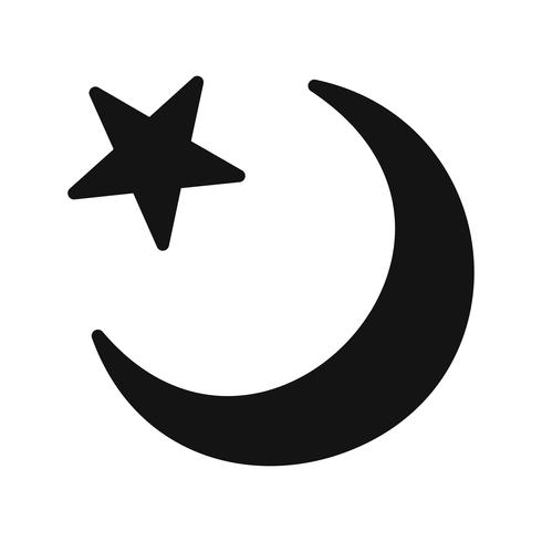 Icono de Vector de luna creciente