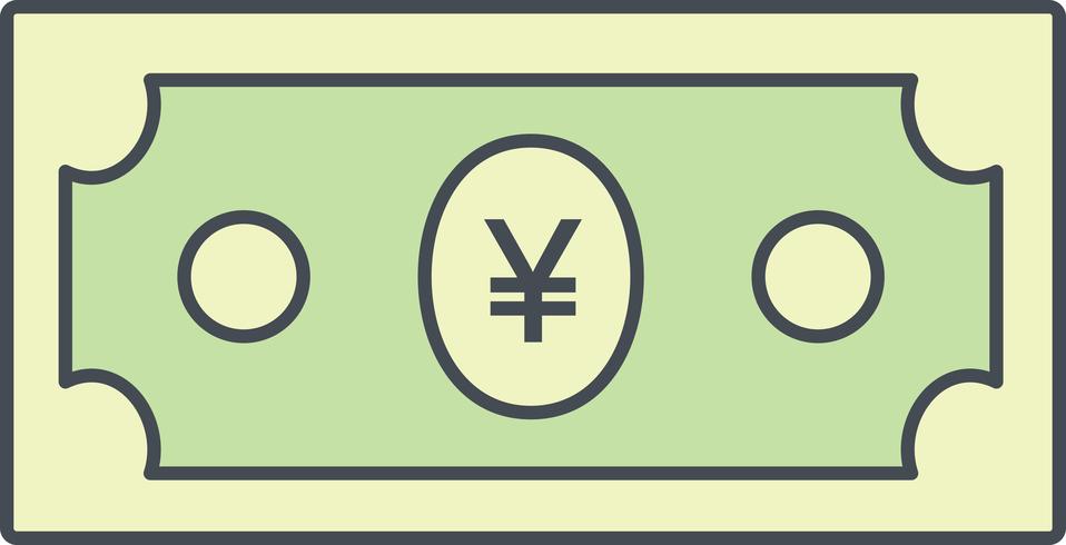 icono de vector de yen