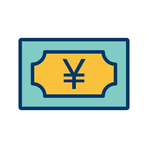 icono de vector de yen