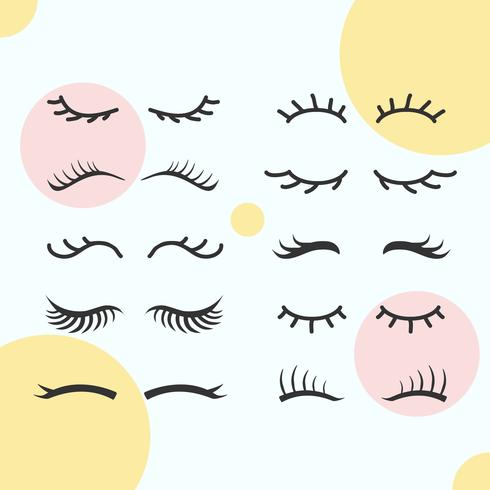 Eyelashes Clipart Set vector