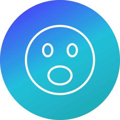 Surprised Emoji Vector Icon 