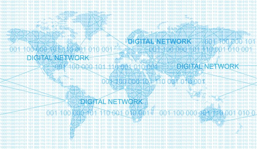 Seamless map of the global network system. vector