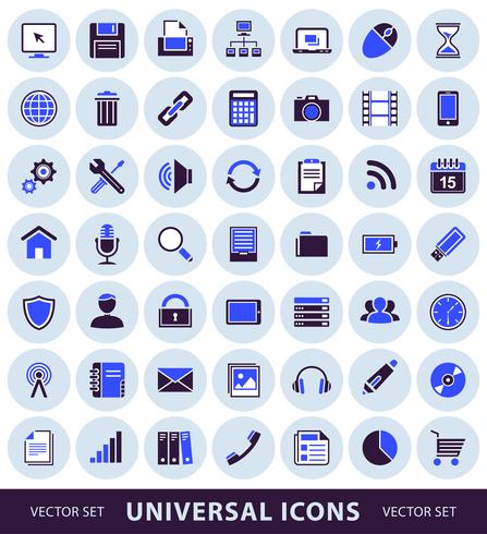 computer simple universal icons vector