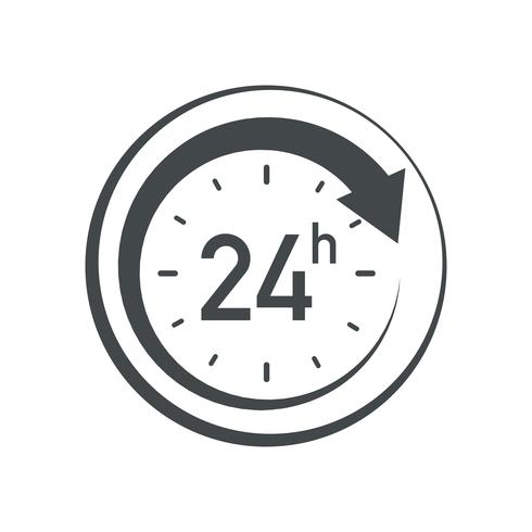 24h icon vector