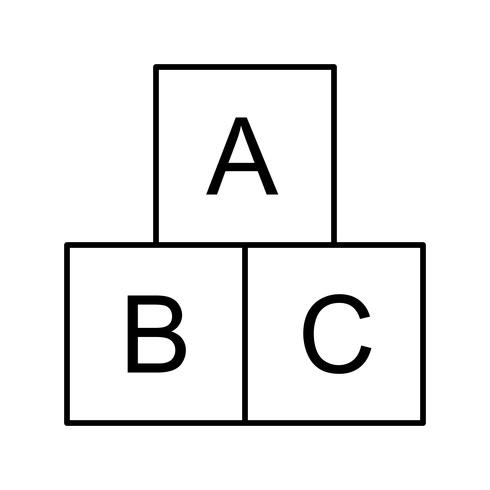 ABC Cubes Vector Icon