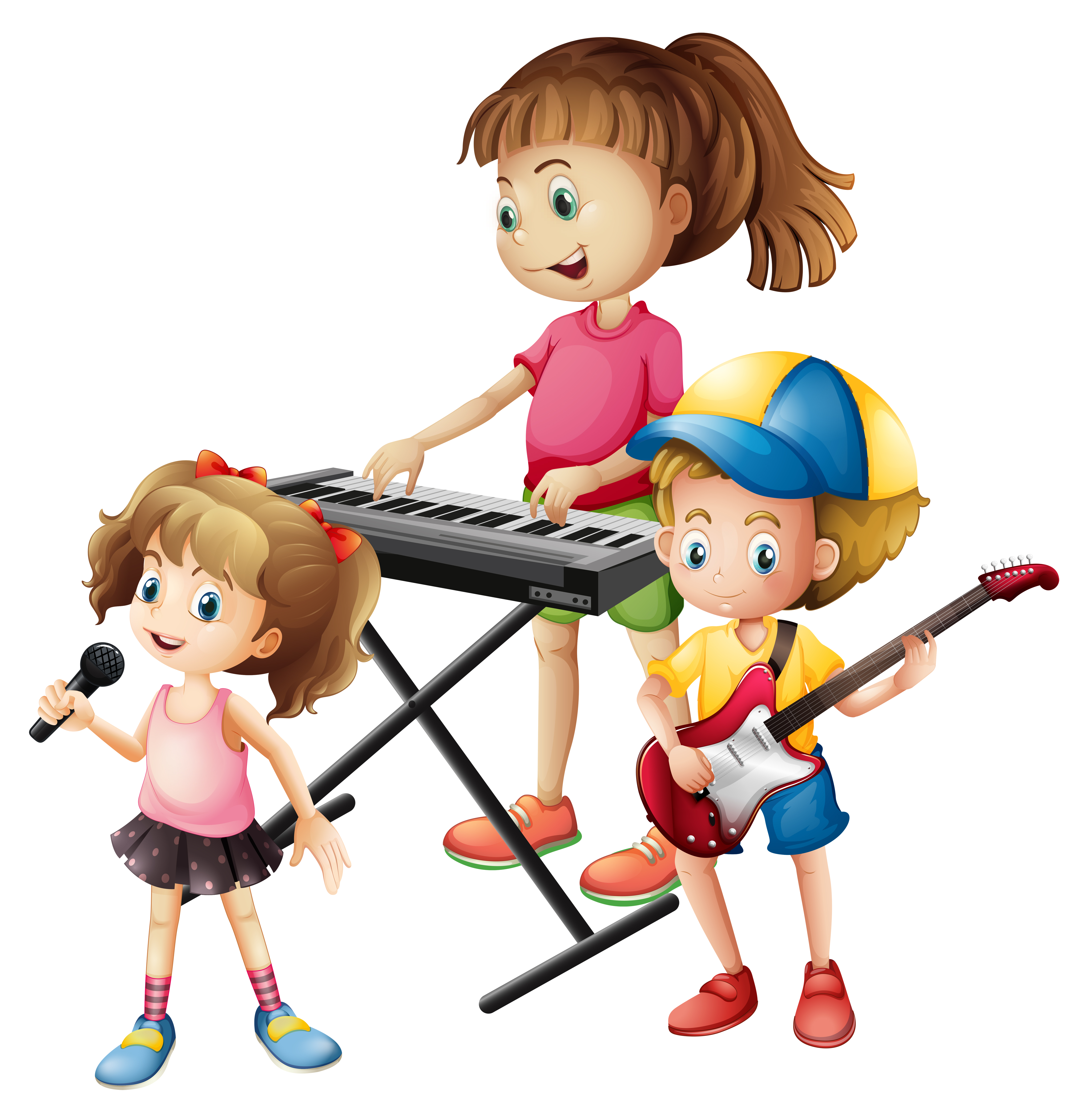 Children Playing Music Clip Art