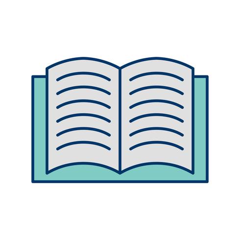 icono de vector de libro abierto