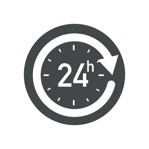 24h icon vector