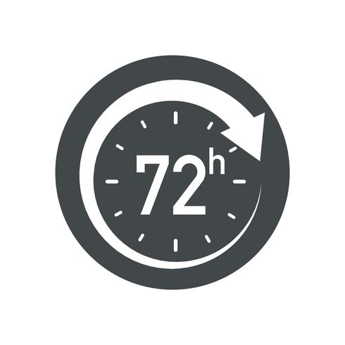 72h icon. vector