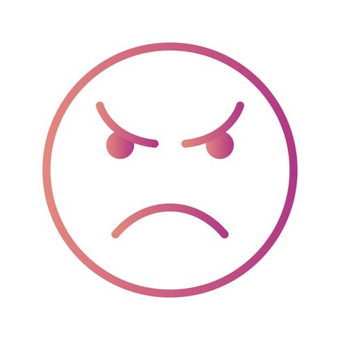 Angry Emoticon Vector Icon