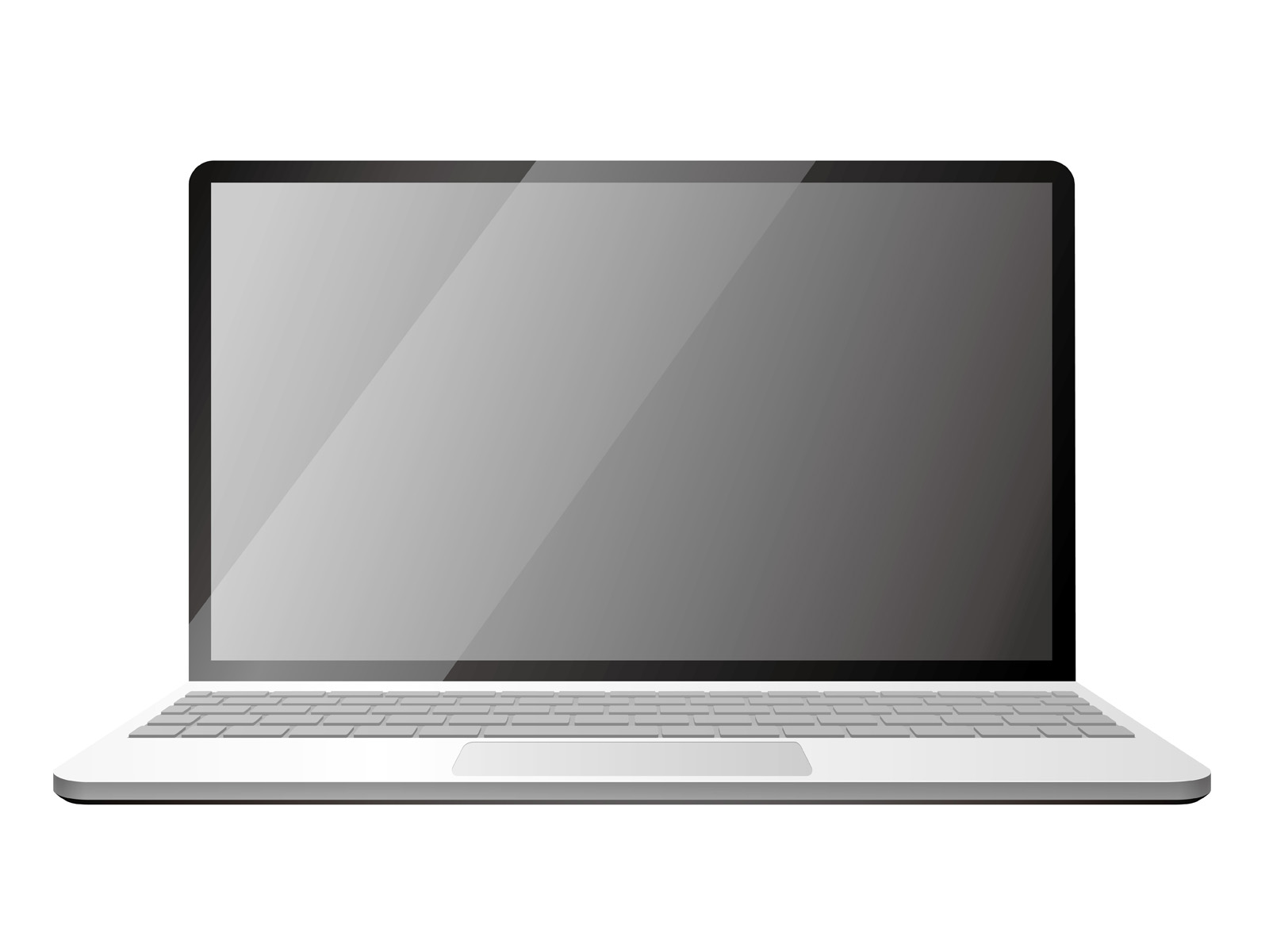 Laptop computer isolated on a white background. 376554 Vector Art at ...