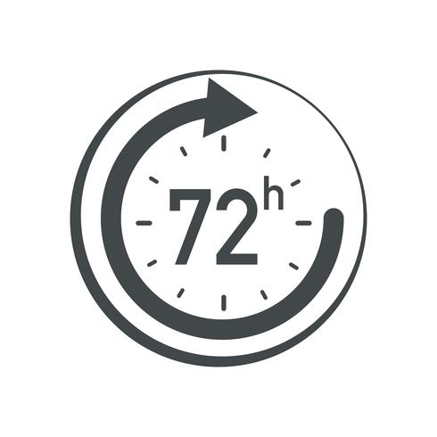 72h icon. vector