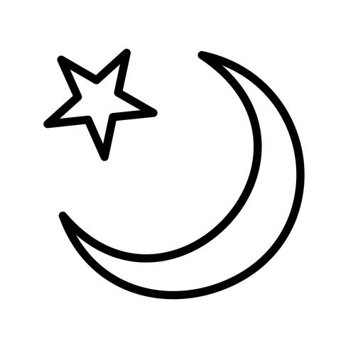 Crescent Moon Vector Icon