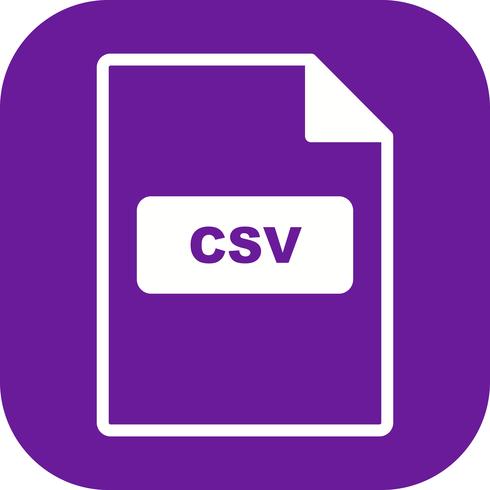 icono de vector csv