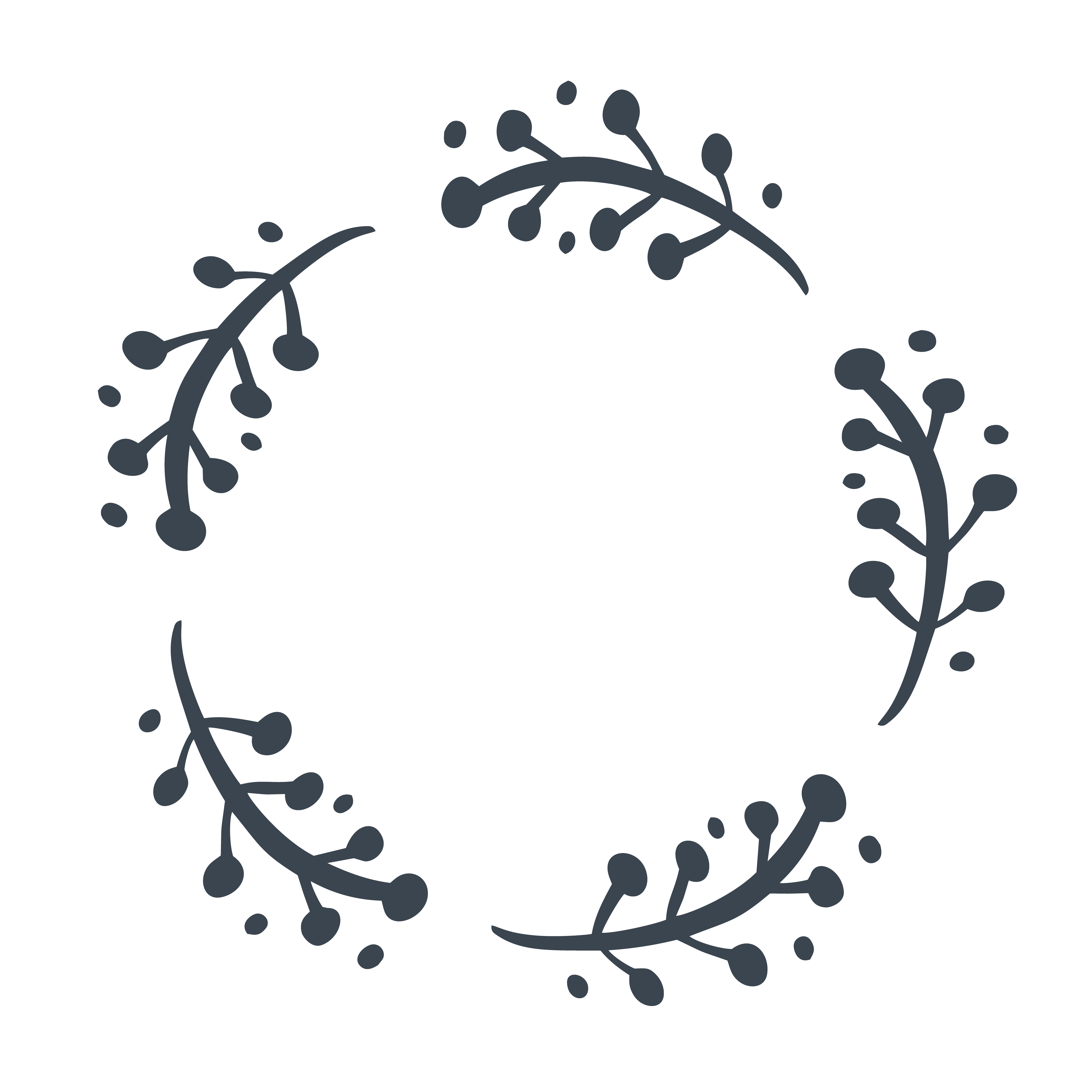 Download Christmas scandinavian Hand Drawn Vector floral wreath with place for your text. Isolated on ...