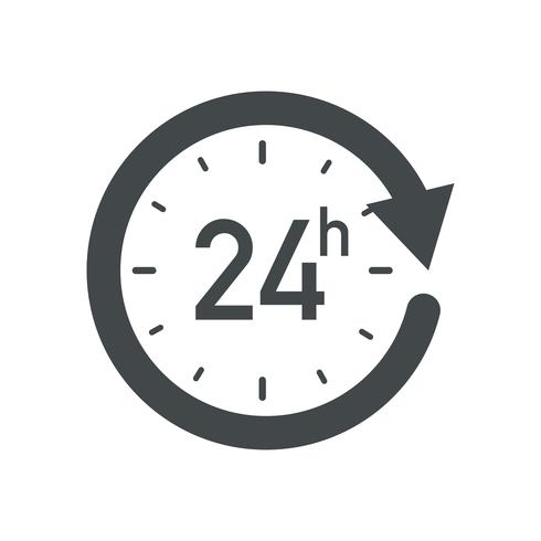 24h icon vector