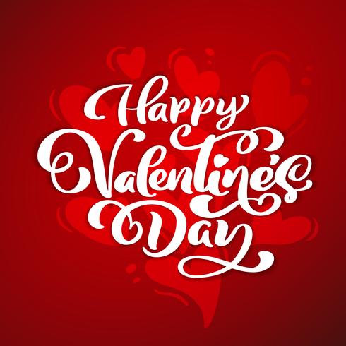 Happy Valentines Day typography vector design for greeting cards and poster. Valentine vector text on a red holidays background. Design template celebration illustration