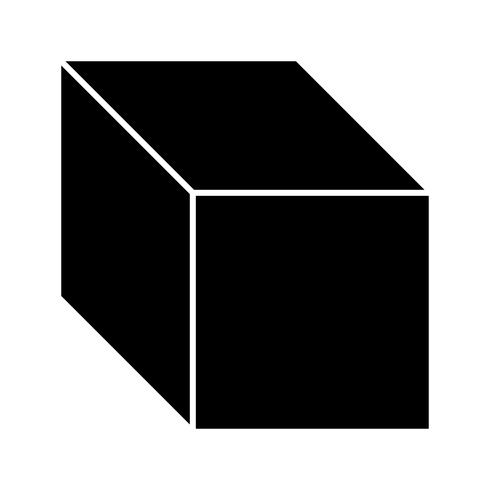 Icono de vector de cubo