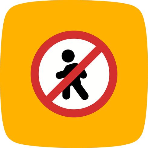 Vector No entry for pedestrians Icon