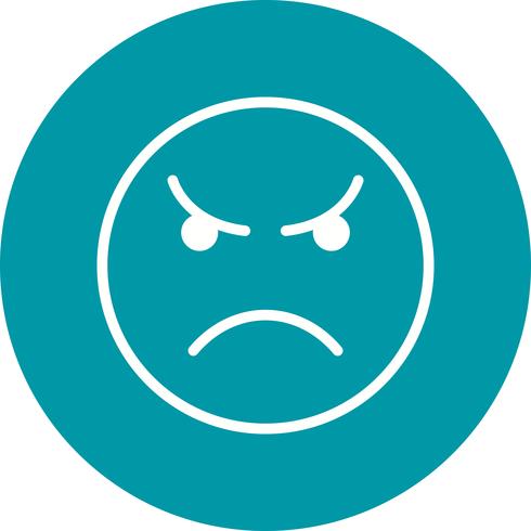 Angry Emoticon Vector Icon