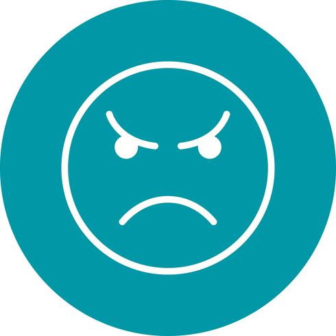 Angry Emoticon Vector Icon