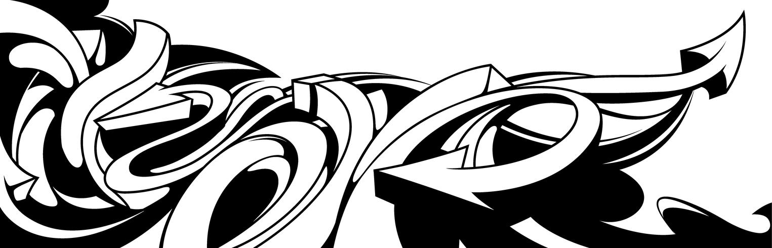 Black and white graffiti background vector