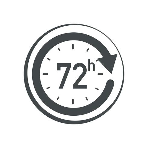 72h icon. vector
