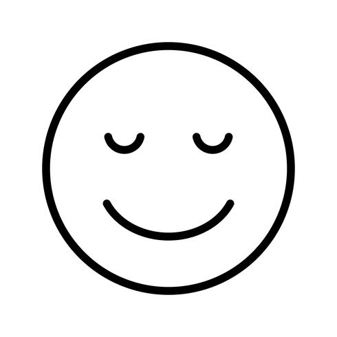Calm Emoji Vector Icon