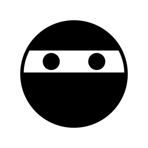 Ninja Emoji Vector Icon