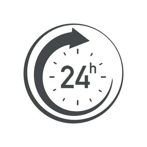 24h icon vector