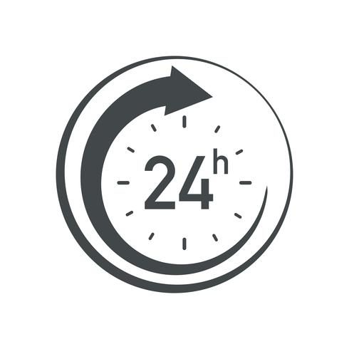 Icono de 24h vector