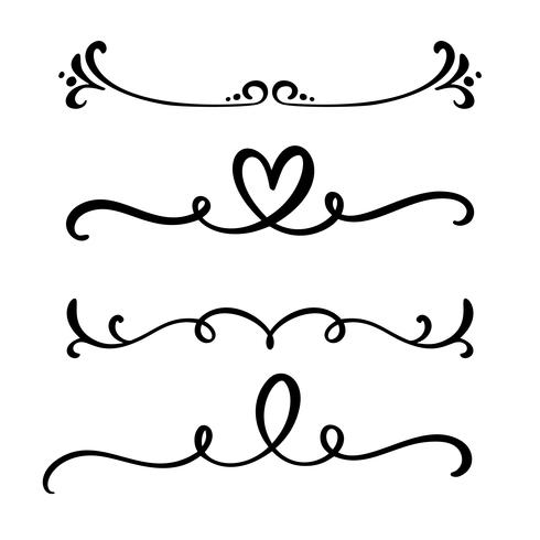 Download Vector vintage line elegant dividers and separators ...