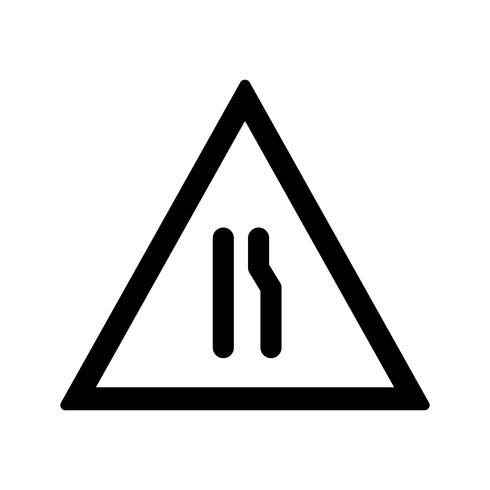 Vector Dual Carriageway ahead Icon