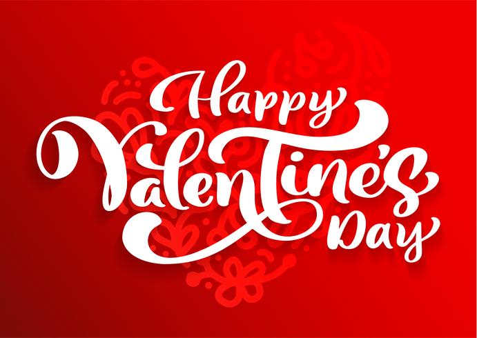 Happy Valentines Day typography vector design for greeting cards and poster. Valentine vector text on a red holidays background. Design template celebration illustration