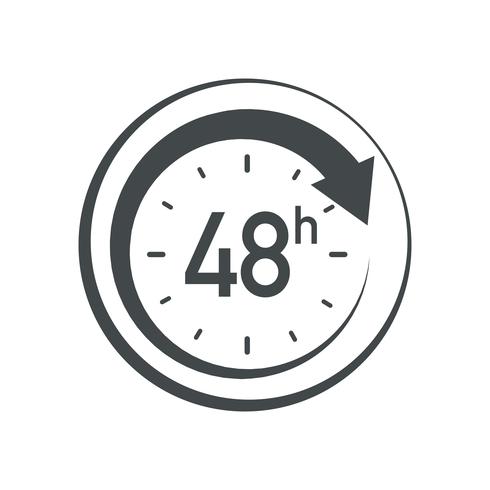 48h icon. vector