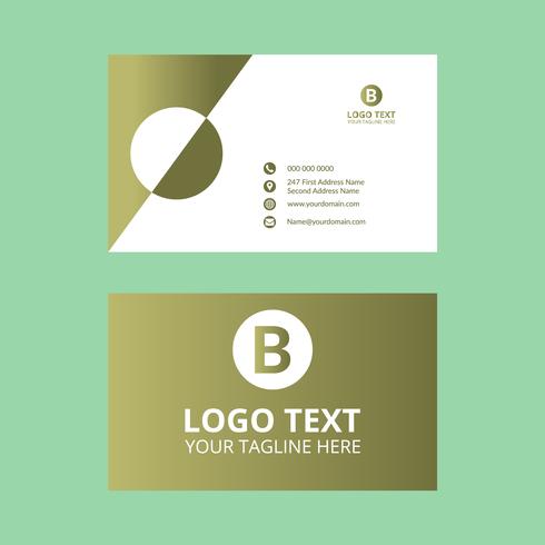 Olive Awesome Business Card vector