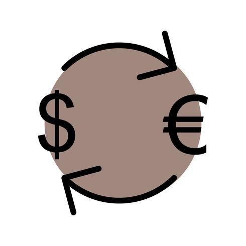 Intercambio Euro Con Dólar Vector Icon